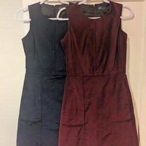 2 Gap Velvet Shift Dresses (size 2)